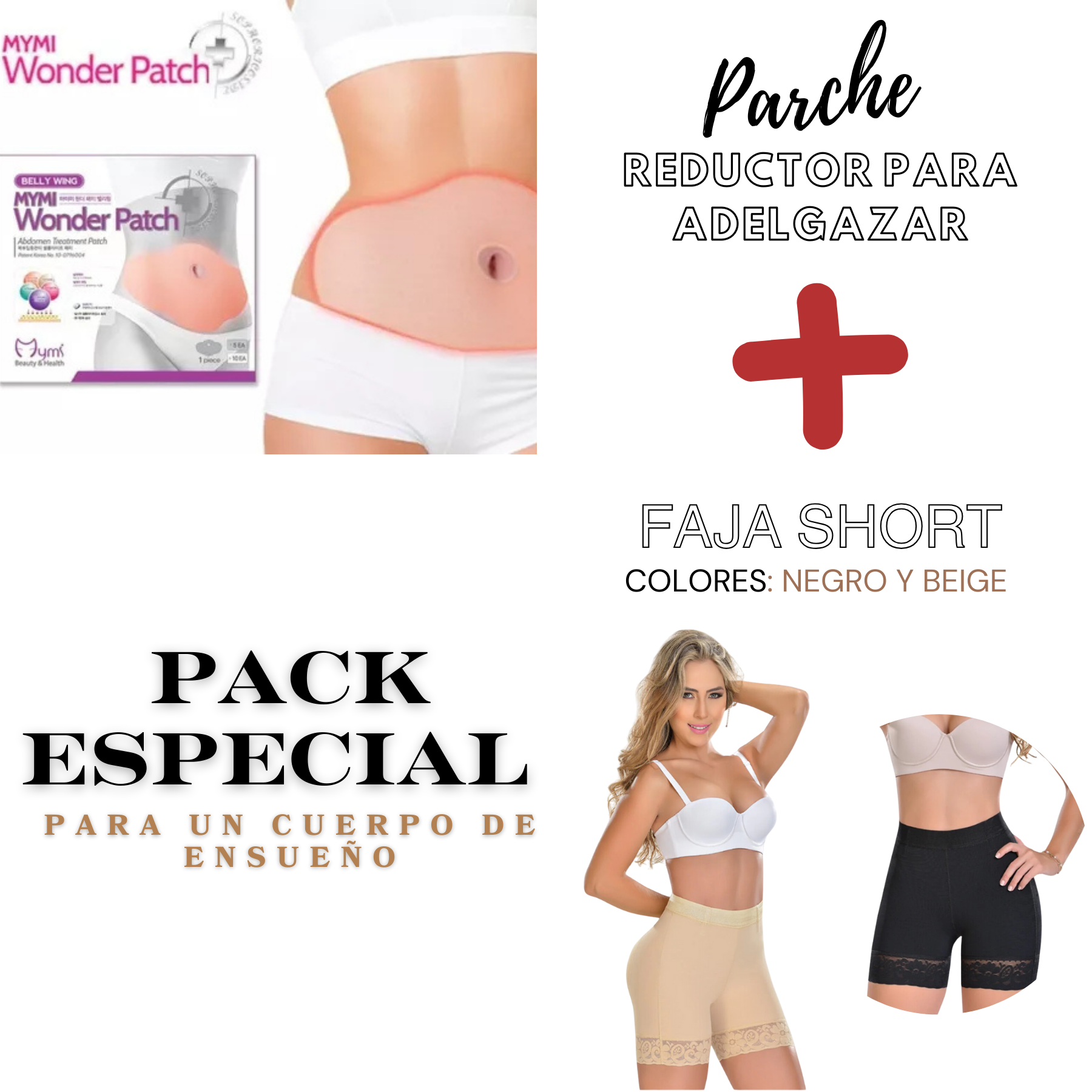 ¡Pack Parche Reductor mas Faja Short! Oferta Con Envio Gratis.